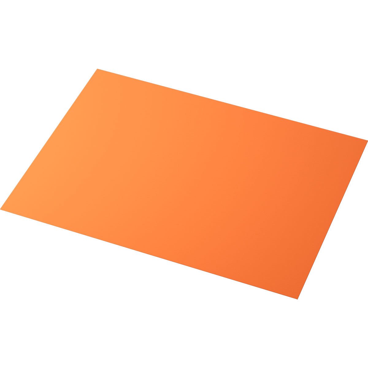 Représenté est un set de table en papier unique de 30x40 cm en Sun Orange de Duni GmbH, posé à plat sur un fond blanc, vu en biais.