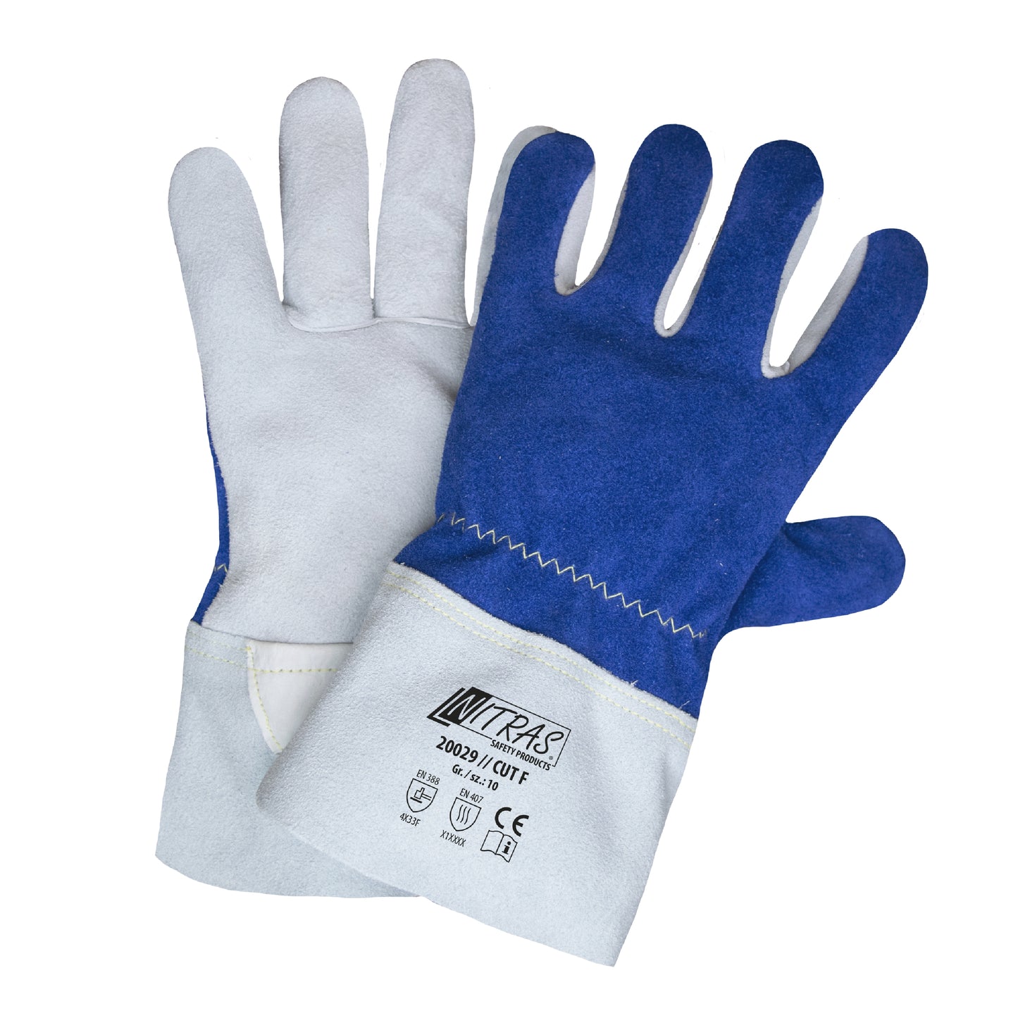NITRAS CUT F, gants de protection contre les coupures, gris / bleu