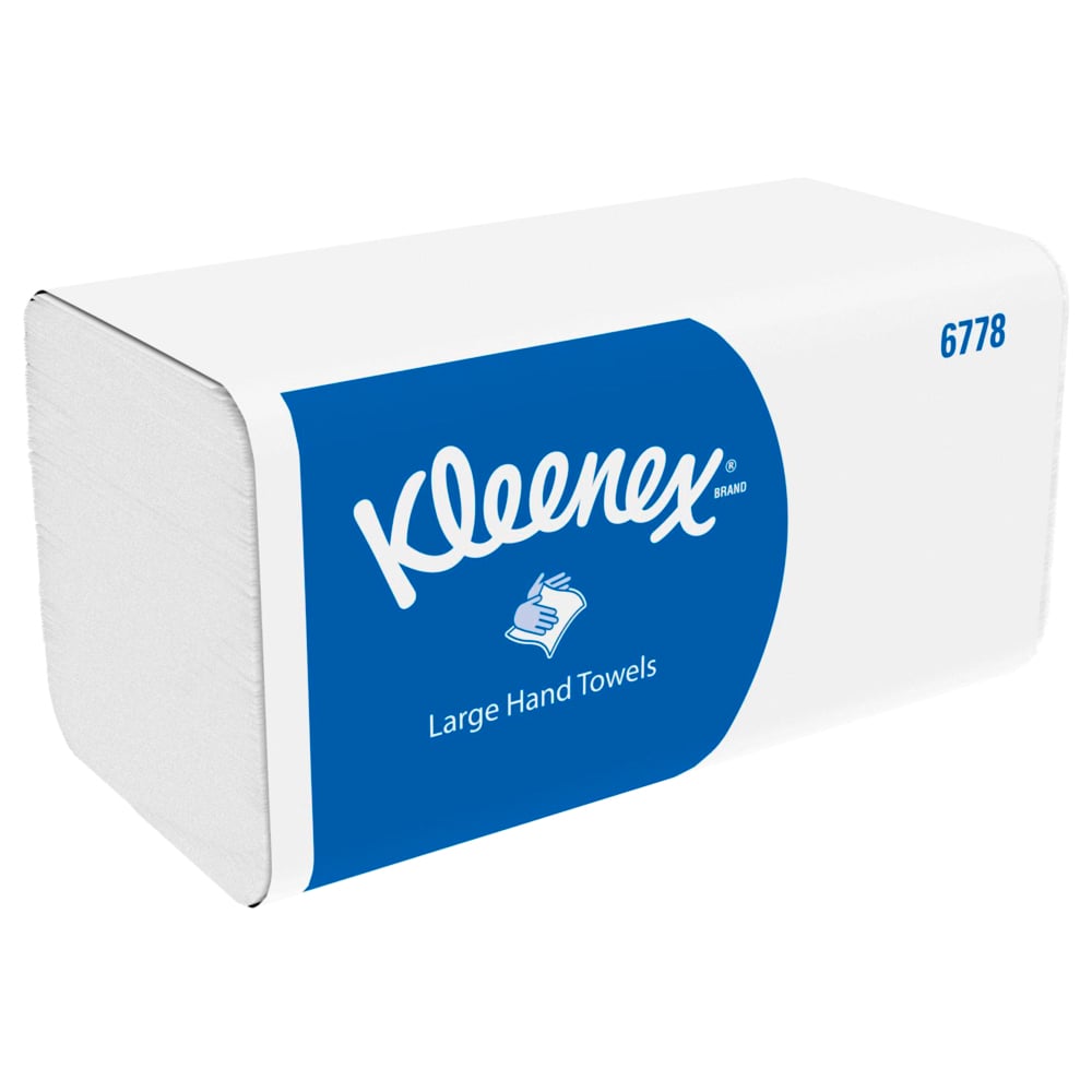 Mouchoirs pliants Kleenex® de Kimberly-Clark GmbH - Blanc, grand paquet avec 15 paquets de 124 feuilles dans le carton, mouchoirs en papier pratiques avec un design bleu et blanc pour une utilisation polyvalente.