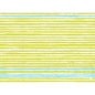 Un motif de lignes horizontales jaunes et bleu clair dessinées à la main sur fond blanc, inspiré par Elise Stripes pour les ensembles Dunicel 30x40 cm, paquet (100 pièces), de Duni GmbH.