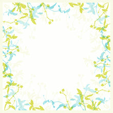 La nappe intermédiaire Dunicel 84x84 cm Elise de Duni GmbH (paquet de 20 pièces) offre une décoration de table élégante : un cadre carré de fleurs aquarelles bleues et vertes orne les coins et les bords - parfait pour les occasions festives.