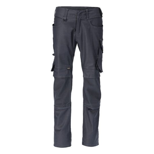 Pantalon avec poches genoux, pantalon coton+
