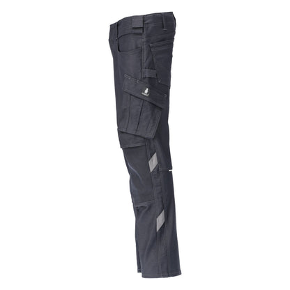 Pantalon avec poches genoux, pantalon coton+
