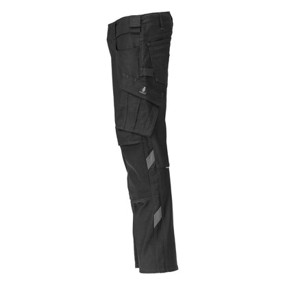 Pantalon avec poches genoux, pantalon coton+