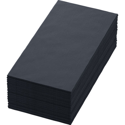 Une pile de serviettes rectangulaires pliées Bio-Dunisoft 40 x 40 cm 1/8 pli livre de Duni GmbH sur fond blanc - ces serviettes respectueuses de l'environnement sont un choix élégant et durable.