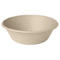 Le Classic Bowl 1000 ml - non enduit brun Bagasse 194x194x60 de Duni GmbH est un bol jetable rond et écologique avec un bord lisse et une faible profondeur - idéal pour une alimentation durable ; le paquet contient 40 pièces.
