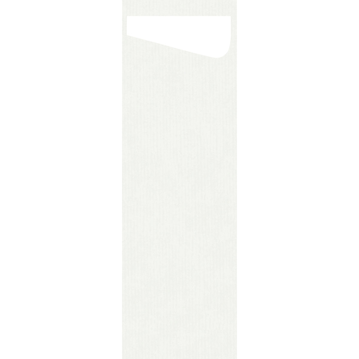 Un simple accroche-porte rectangulaire blanc avec une découpe ronde pour accrocher. Idéal pour la buanderie : rappelez aux autres d'utiliser le SACCHETTO Bio D-Soft Slim de Duni GmbH pour laver les vêtements délicats de manière écologique.