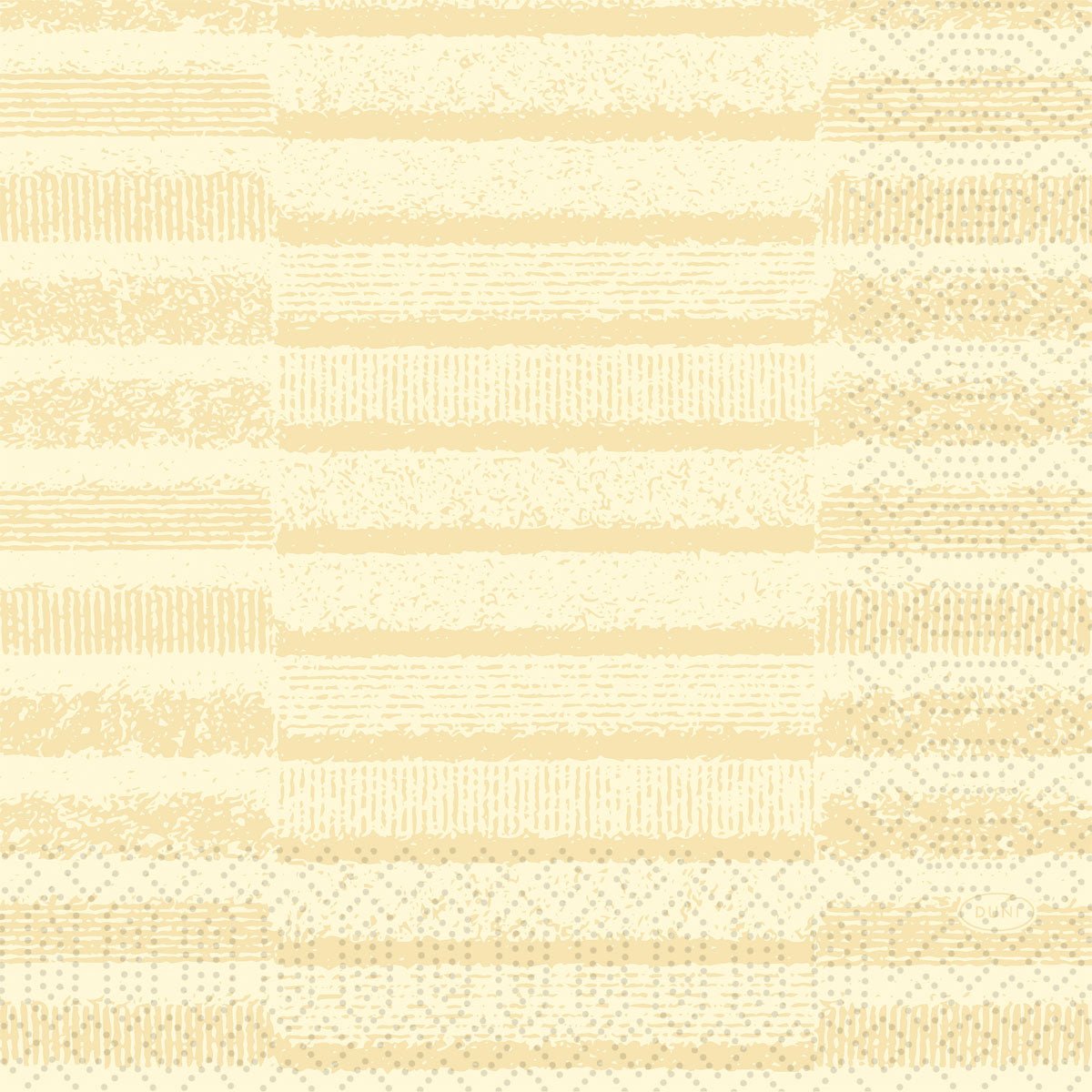 Un quadrillage de lignes beige et de points sur un fond crème clair apporte de la structure - parfait pour des installations élégantes comme les serviettes en papier de la Duni GmbH 33x33 cm, 3 plis, couleur crème | Paquet (50 serviettes).