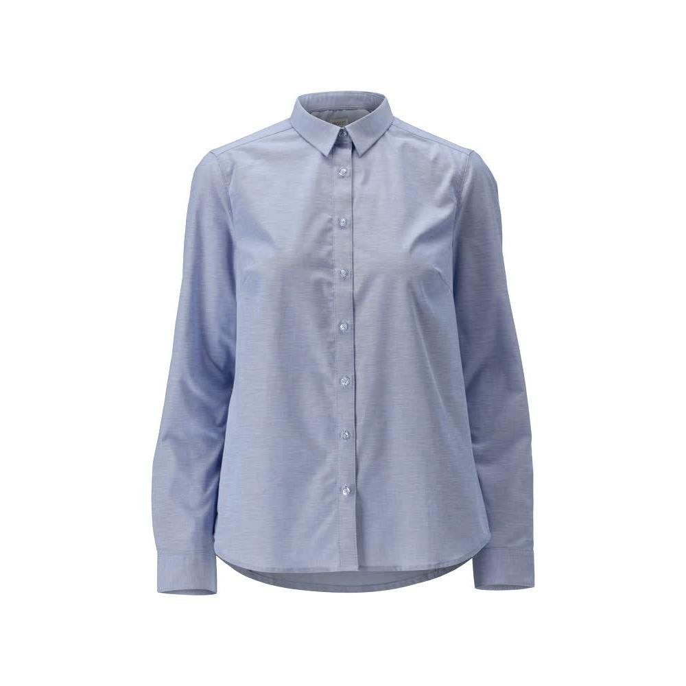 Chemise, coupe classique pour femme, chemisier femme stretch, bleu clair
