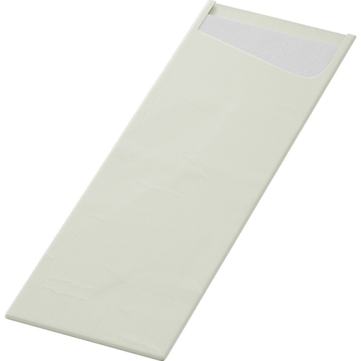 Le SACCHETTO Bio D-Soft Slim de Duni GmbH est une enveloppe rectangulaire blanche simple avec une ouverture latérale et un rabat, photographié sur fond blanc - semblable à un sac à linge durable pour le lavage écologique des vêtements délicats.