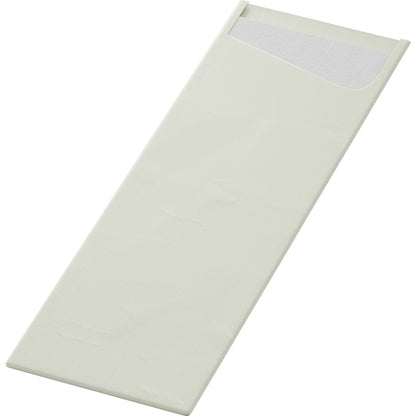 Le SACCHETTO Bio D-Soft Slim de Duni GmbH est une enveloppe rectangulaire blanche simple avec une ouverture latérale et un rabat, photographié sur fond blanc - semblable à un sac à linge durable pour le lavage écologique des vêtements délicats.