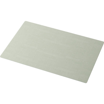 Le set de table en silicone 30 x 45 cm de Duni GmbH est un set rectangulaire, gris clair avec un motif de texture subtil, qui offre une protection de table élégante. Il est représenté sur un fond blanc uni.