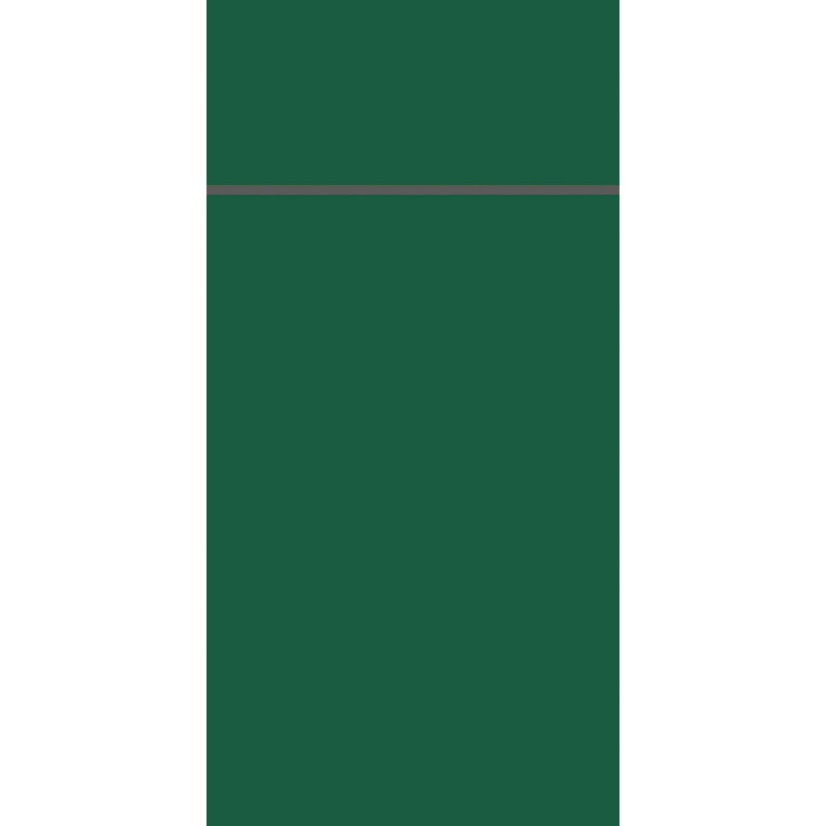 Un rectangle vert avec une fine ligne grise horizontale près du bord supérieur, centré sur fond blanc, évoque le Duniletto-Slim 40x33cm de Duni GmbH.