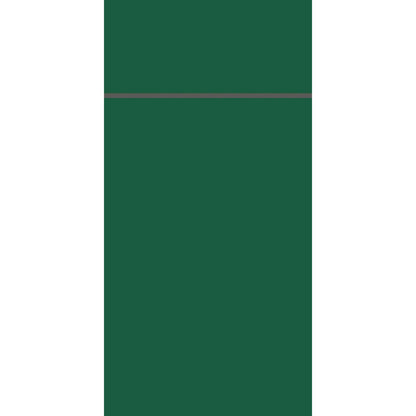 Un rectangle vert avec une fine ligne grise horizontale près du bord supérieur, centré sur fond blanc, évoque le Duniletto-Slim 40x33cm de Duni GmbH.