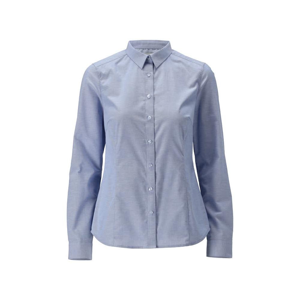 Chemise, coupe femme moderne, chemisier femme stretch, bleu clair