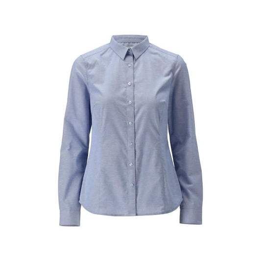 Chemise, coupe femme moderne, chemisier femme stretch, bleu clair