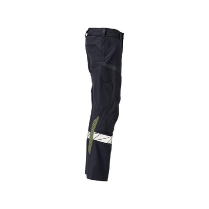 Pantalon, poches genoux, pantalon ULTIMATE STRETCH Multisafe, noir bleu/jaune haute visibilité