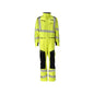 Salopette, poches genoux, combinaison d'inserts stretch Multisafe, haute visibilité jaune/noir-bleu