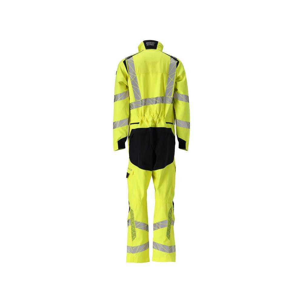 Salopette, poches genoux, combinaison d'inserts stretch Multisafe, haute visibilité jaune/noir-bleu