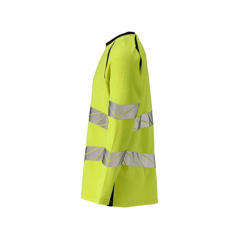 T-shirt à manches longues, coupe moderne T-shirt Multisafe, jaune haute visibilité/noir-bleu