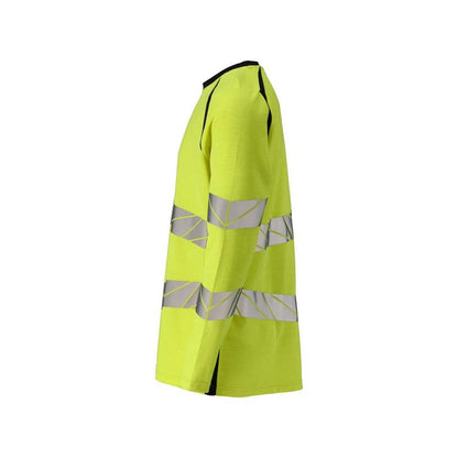 T-shirt à manches longues, coupe moderne T-shirt Multisafe, jaune haute visibilité/noir-bleu