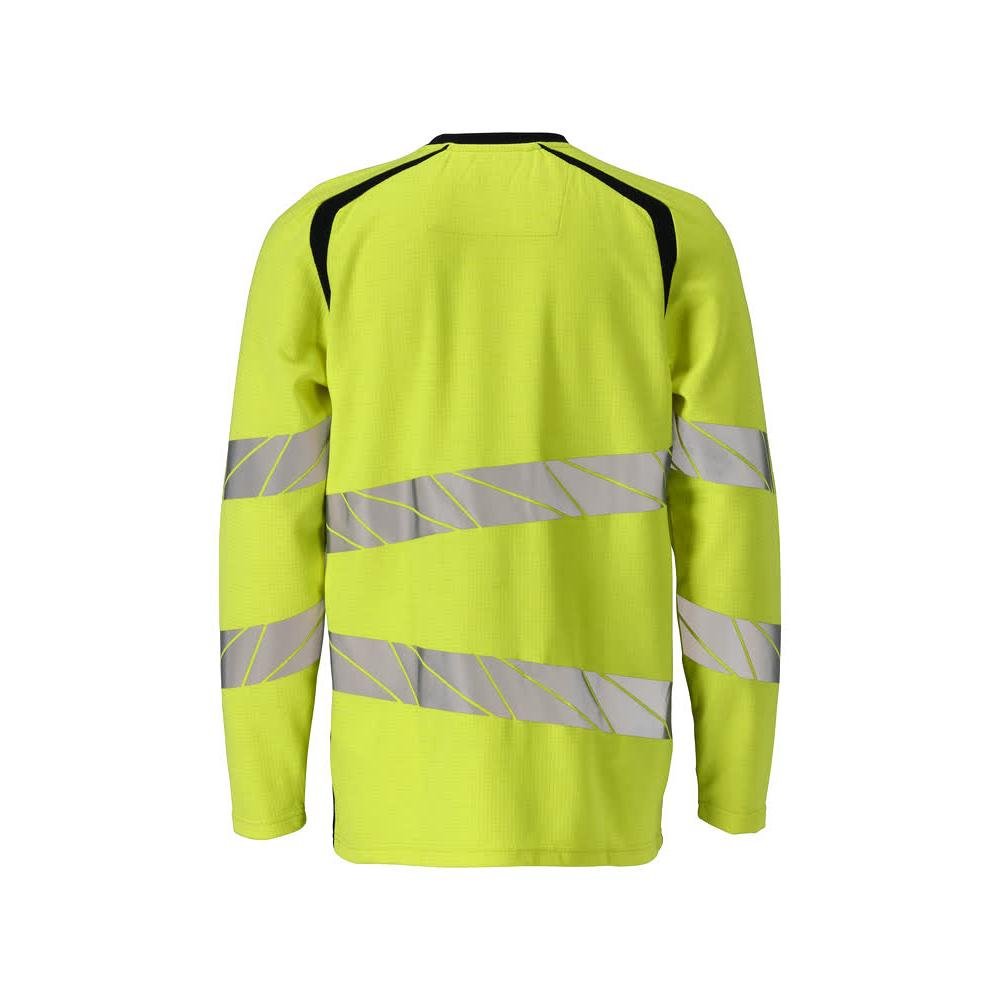 T-shirt à manches longues, coupe moderne T-shirt Multisafe, jaune haute visibilité/noir-bleu