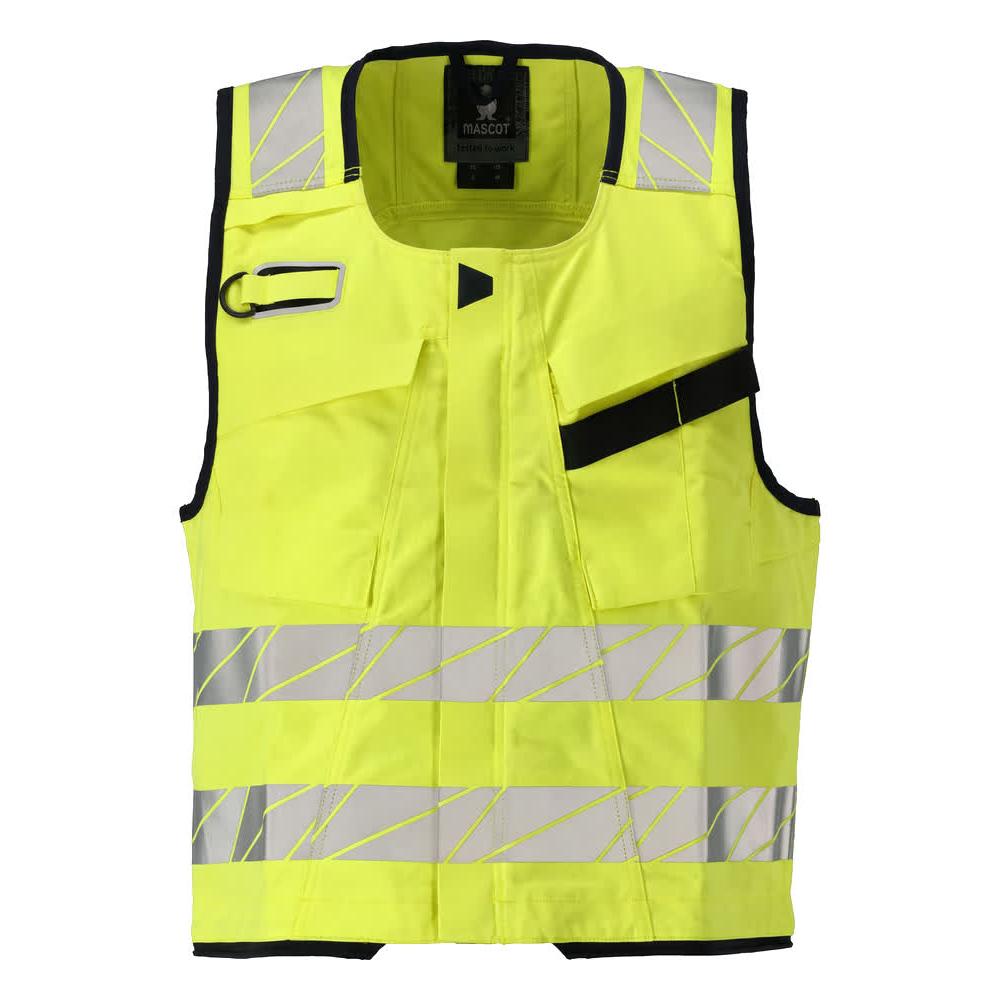 Gilet à outils Gilet à outils Multisafe, haute visibilité jaune/noir-bleu