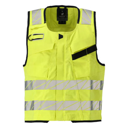 Gilet à outils Gilet à outils Multisafe, haute visibilité jaune/noir-bleu