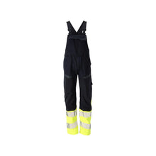 Salopette, poches genoux, empiècements stretch Salopette Multisafe, noir bleu/jaune haute visibilité