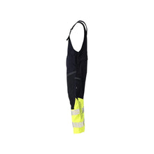 Salopette, poches genoux, empiècements stretch Salopette Multisafe, noir bleu/jaune haute visibilité