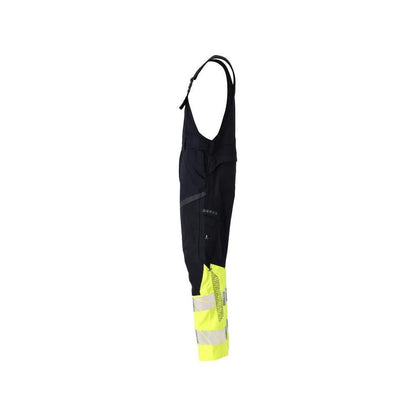 Salopette, poches genoux, empiècements stretch Salopette Multisafe, noir bleu/jaune haute visibilité