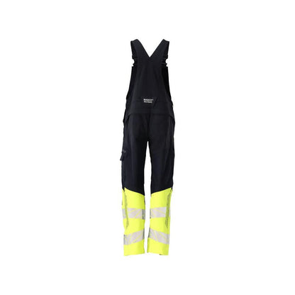 Salopette, poches genoux, empiècements stretch Salopette Multisafe, noir bleu/jaune haute visibilité