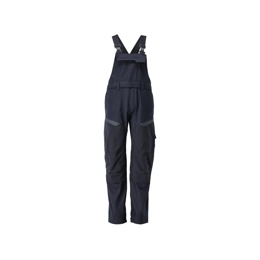 Salopette, poches genoux, empiècements stretch Salopette Multisafe, noir bleu/jaune haute visibilité