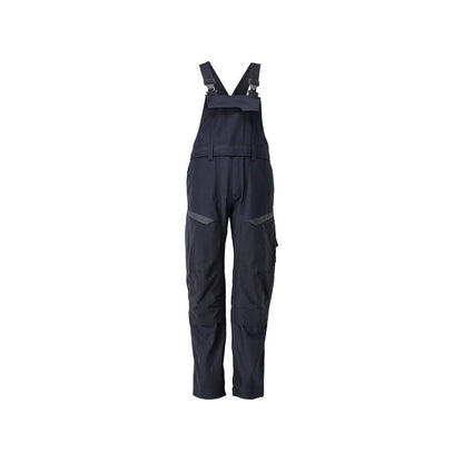 Salopette, poches genoux, empiècements stretch Salopette Multisafe, noir bleu/jaune haute visibilité