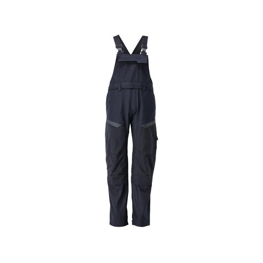 Salopette, poches genoux, empiècements stretch Salopette Multisafe, noir bleu/jaune haute visibilité