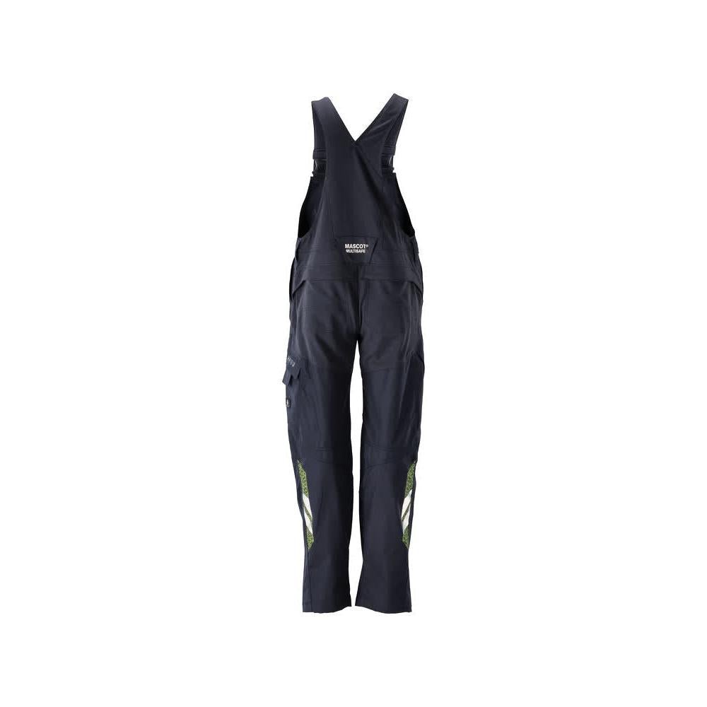 Salopette, poches genoux, empiècements stretch Salopette Multisafe, noir bleu/jaune haute visibilité