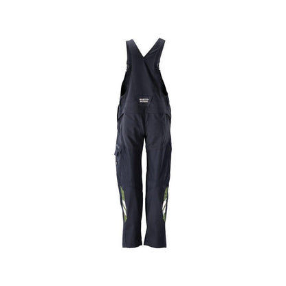 Salopette, poches genoux, empiècements stretch Salopette Multisafe, noir bleu/jaune haute visibilité