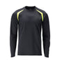 T-shirt à manches longues, coupe moderne T-shirt Multisafe, noir bleu/jaune haute visibilité