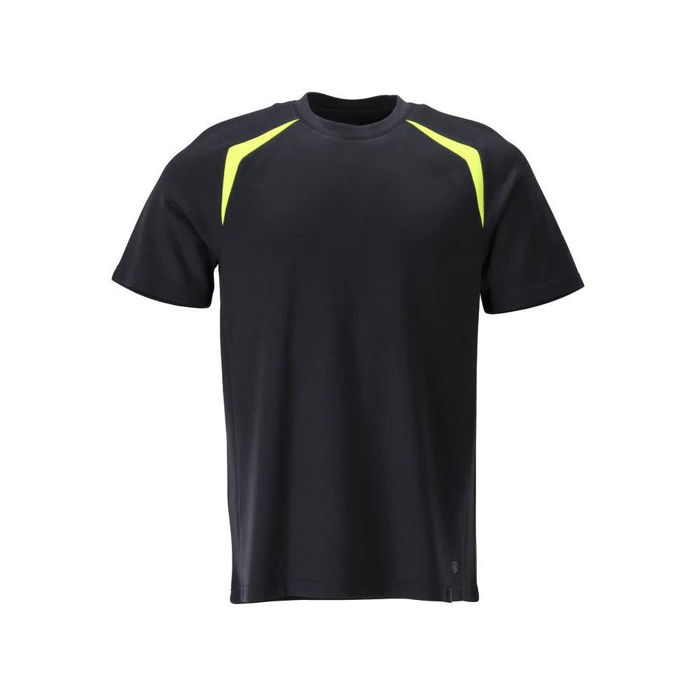 T-shirt coupe moderne T-shirt Multisafe, noir bleu/jaune haute visibilité