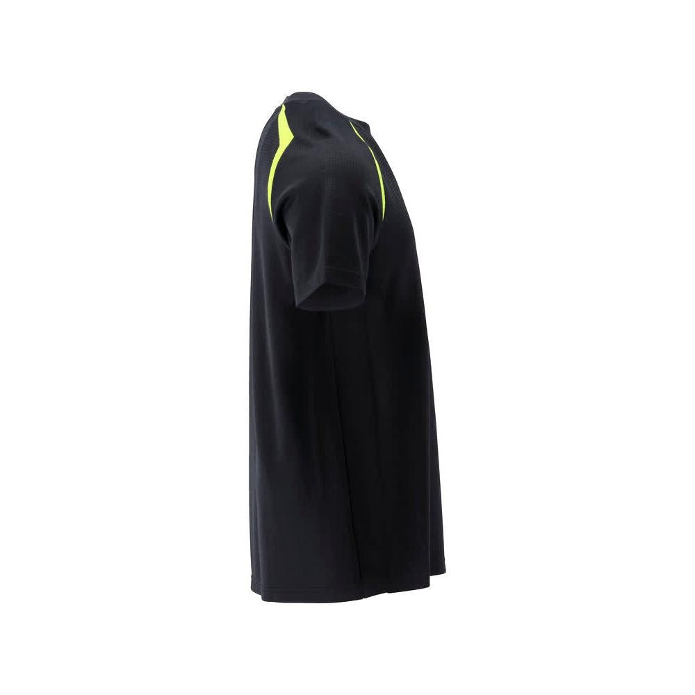 T-shirt coupe moderne T-shirt Multisafe, noir bleu/jaune haute visibilité