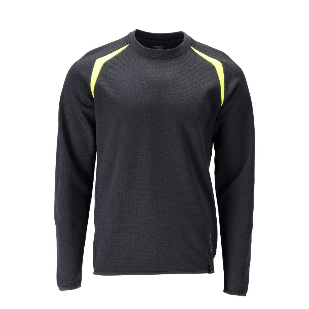 Sweat-shirt Modern Fit Sweat-shirt Multisafe, noir bleu/jaune haute visibilité