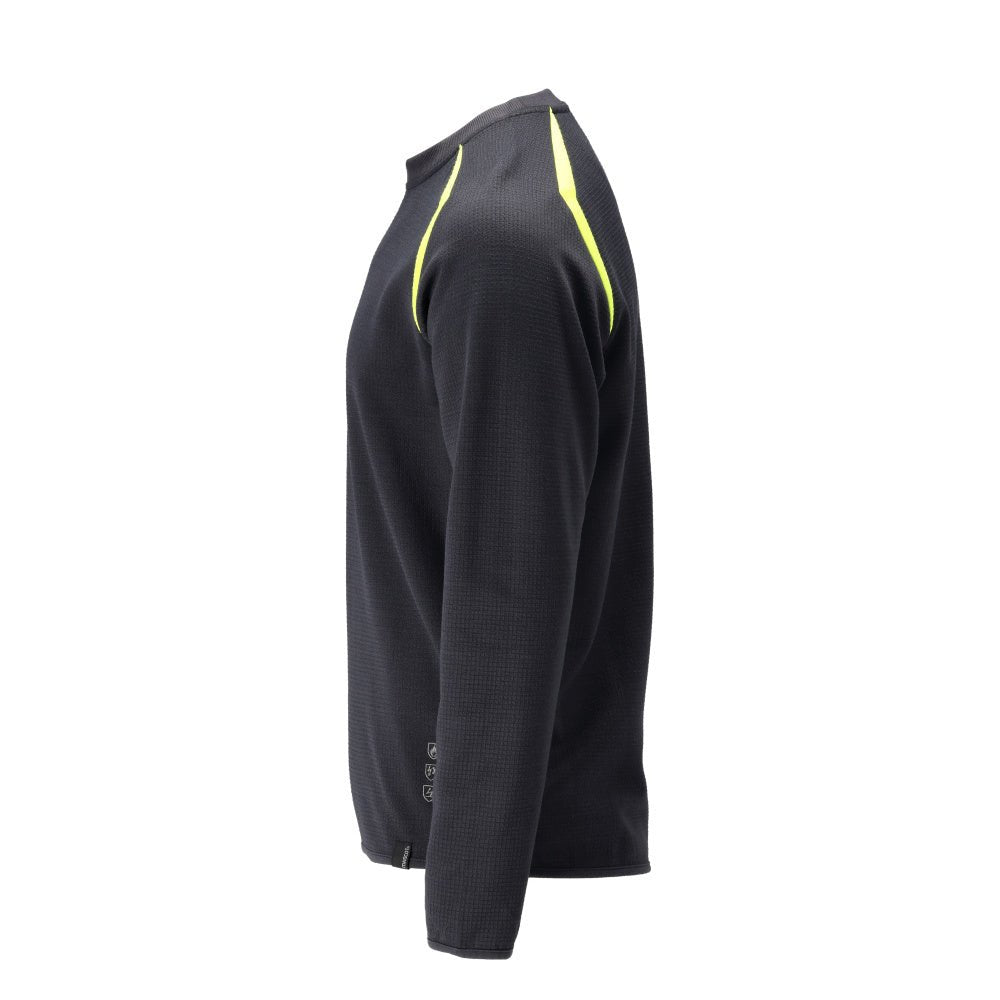 Sweat-shirt Modern Fit Sweat-shirt Multisafe, noir bleu/jaune haute visibilité