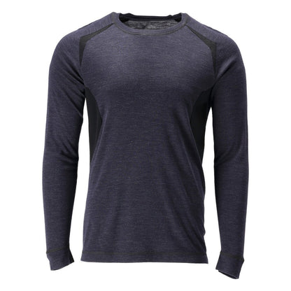 Maillot de corps fonctionnel, maillot de corps en laine Multisafe, noir-bleu