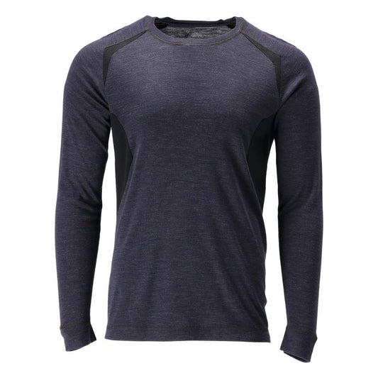 Maillot de corps fonctionnel, maillot de corps en laine Multisafe, noir-bleu