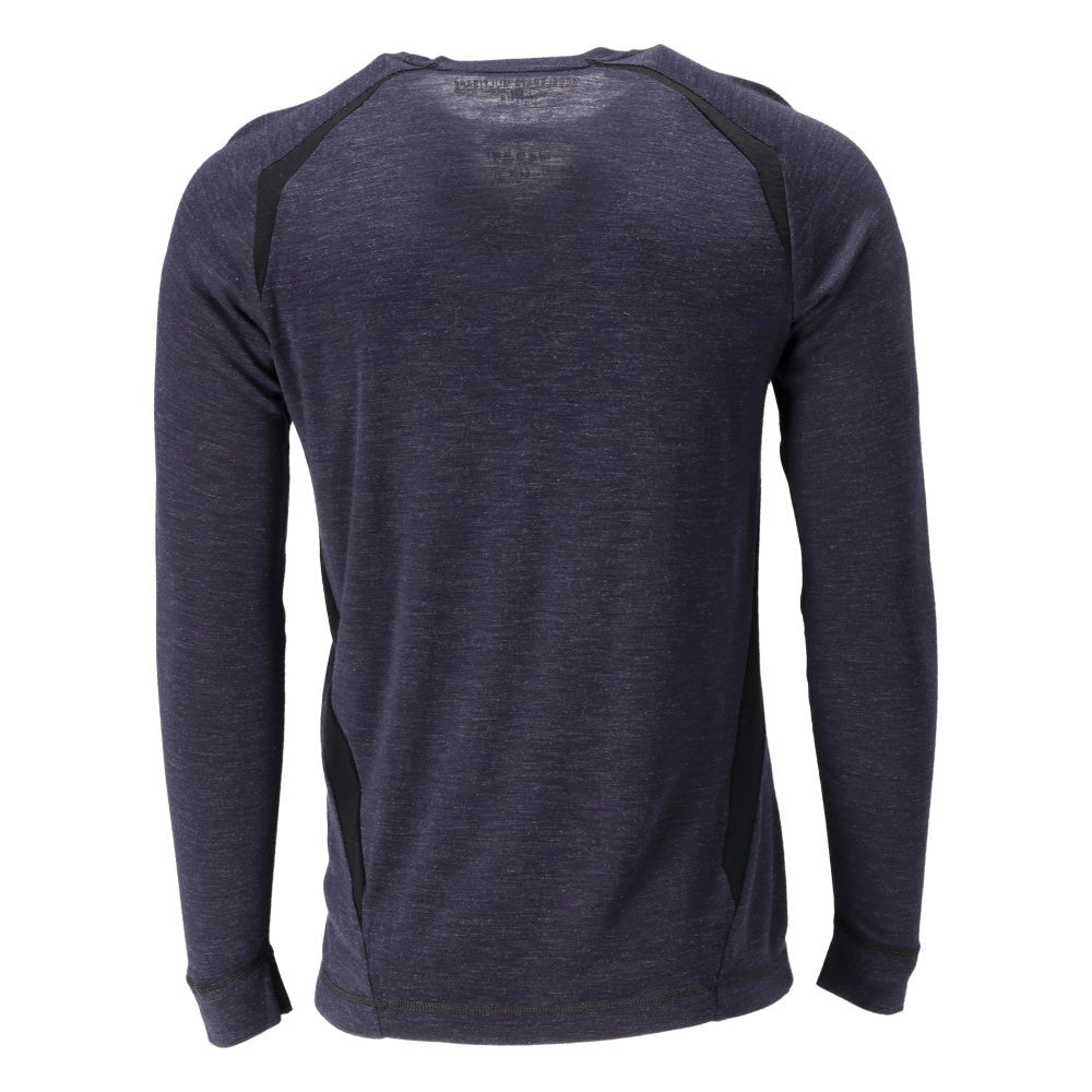 Maillot de corps fonctionnel, maillot de corps en laine Multisafe, noir-bleu