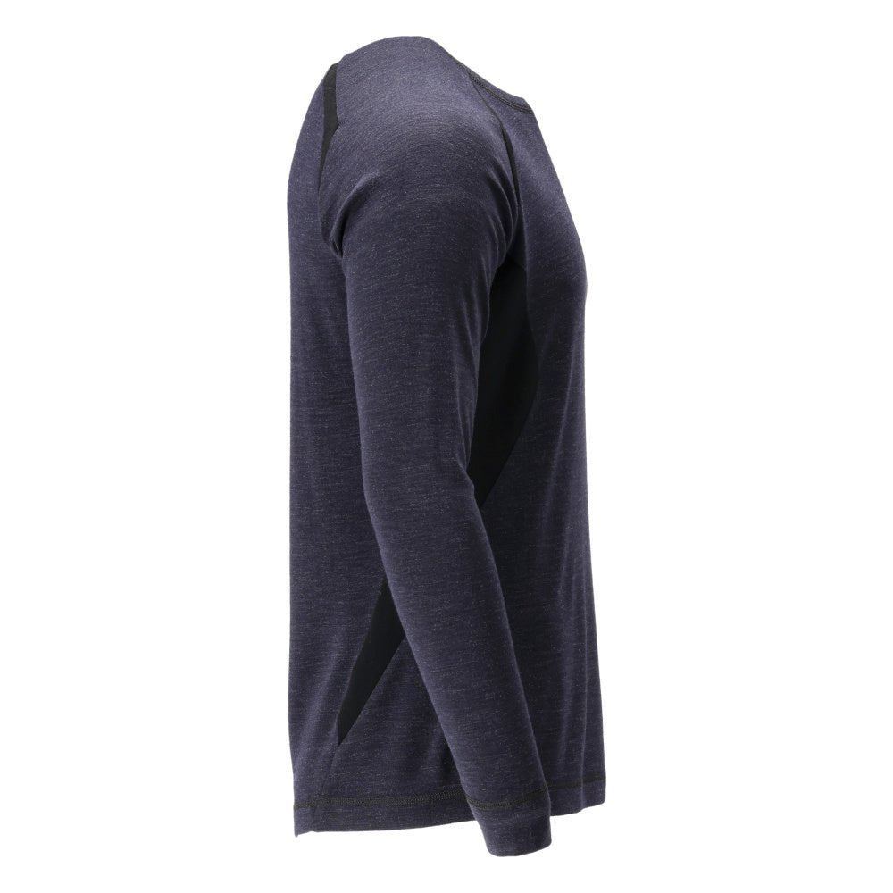 Maillot de corps fonctionnel, maillot de corps en laine Multisafe, noir-bleu