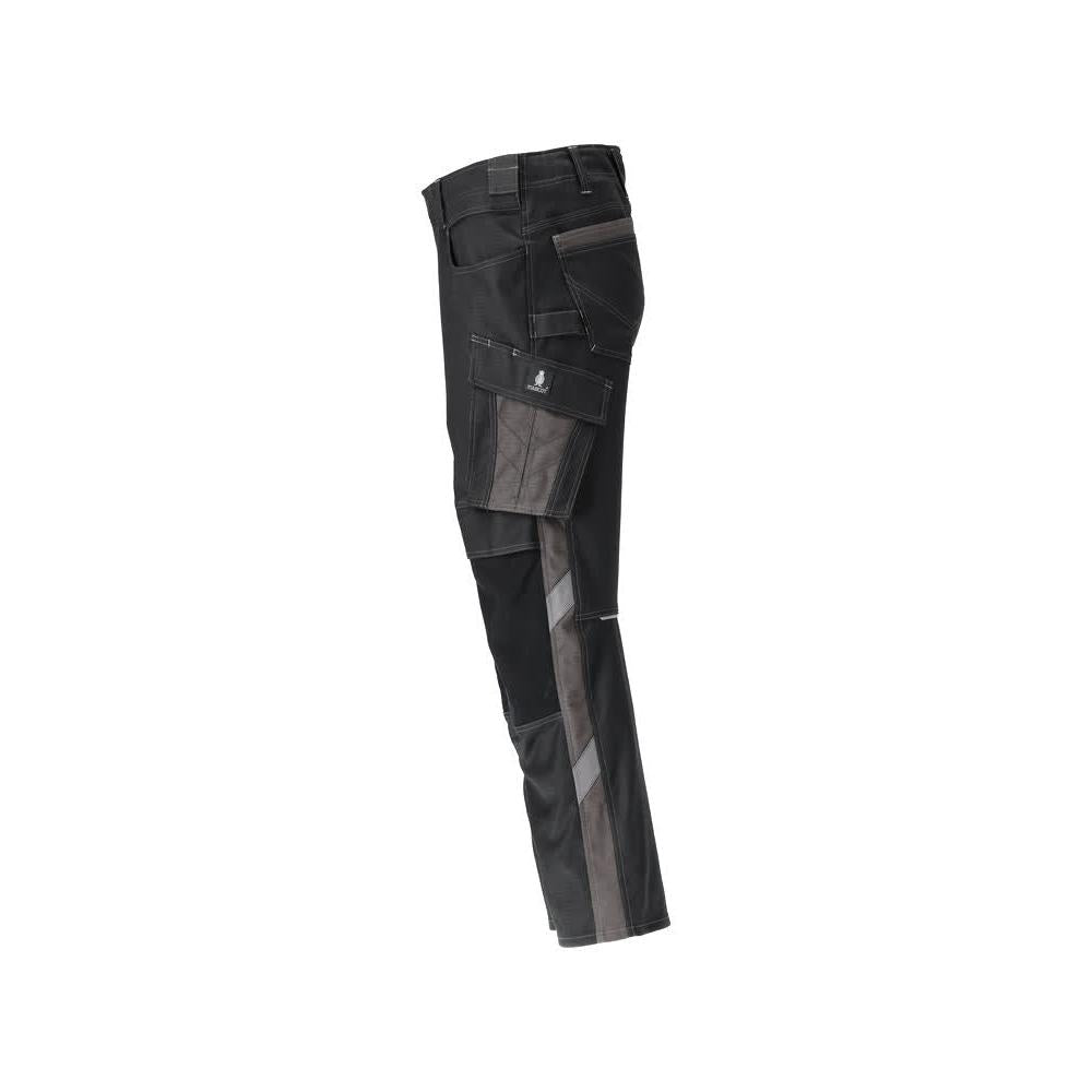 Pantalon avec poches genoux, pantalon coton+