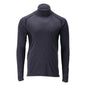 Maillot de corps fonctionnel, col roulé, maillot de corps en laine Multisafe, noir-bleu