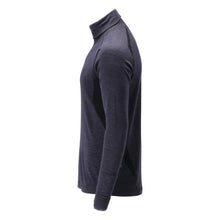Maillot de corps fonctionnel, col roulé, maillot de corps en laine Multisafe, noir-bleu