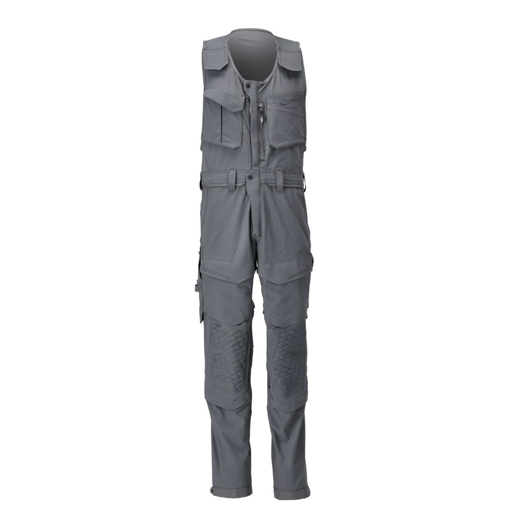 Pantalon combiné avec poches genoux, pantalon combiné stretch, gris anthracite
